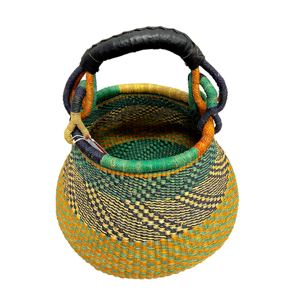 Pot Basket - Coloured Designs 7-Adinkra Designs