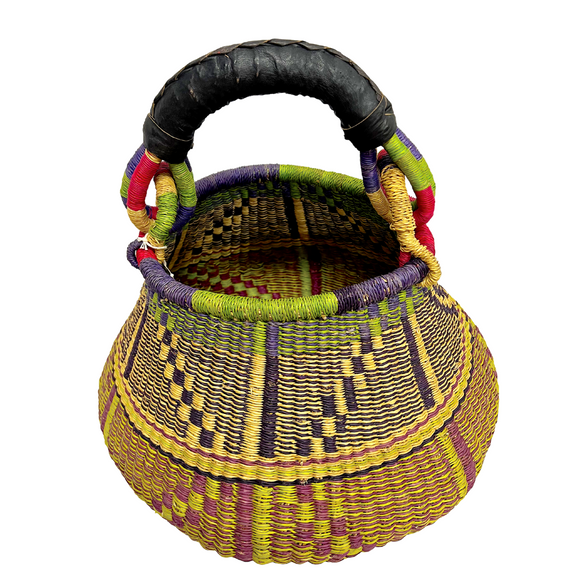 Pot Basket - Coloured Designs 8-Adinkra Designs