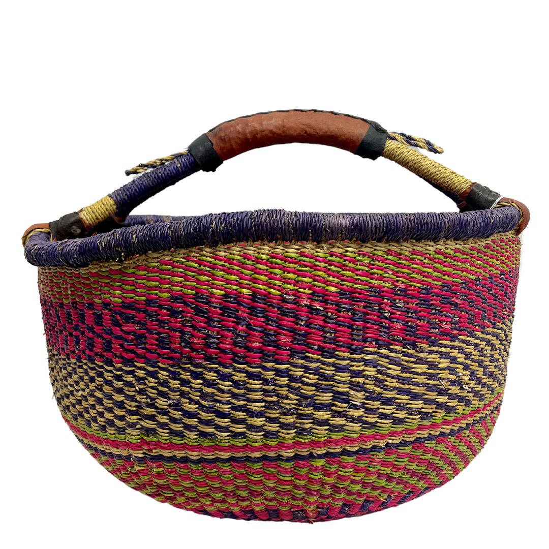Round Basket - Large 132-Adinkra Designs