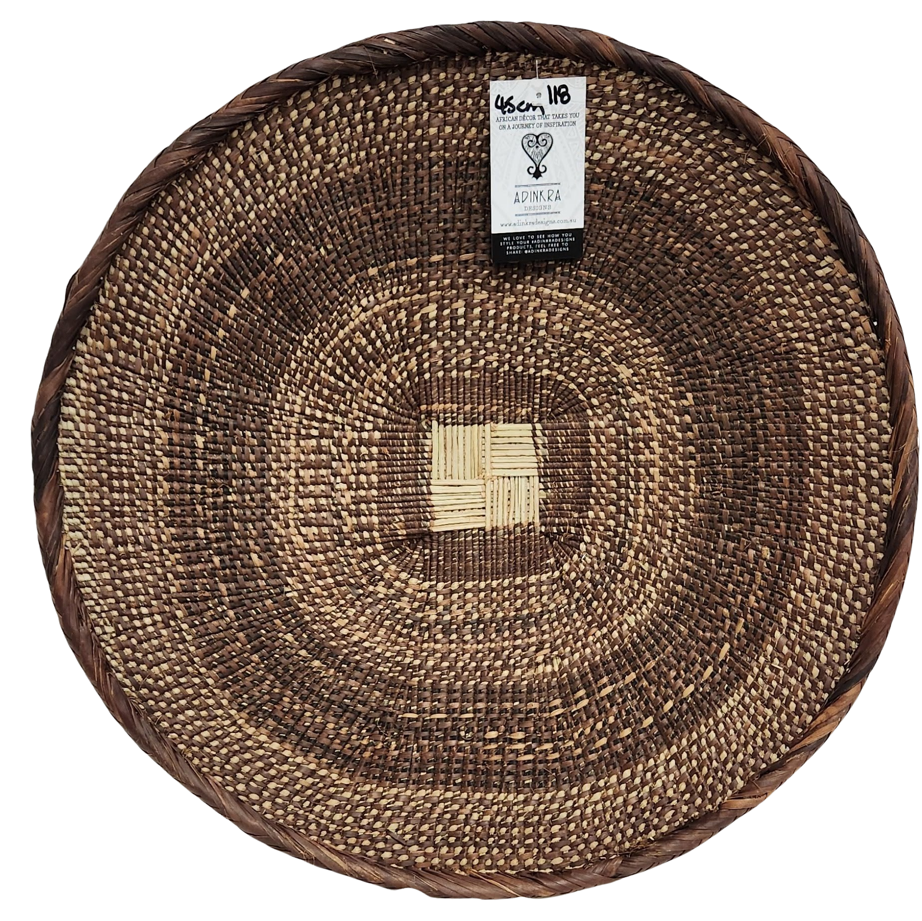 Wall Baskets - Binga Basket 45 cm 118-Adinkra Designs
