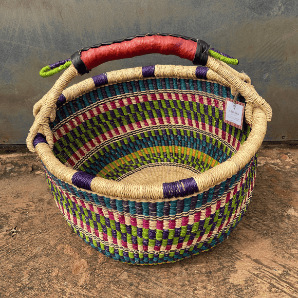 Round Basket - Large 28-Adinkra Designs