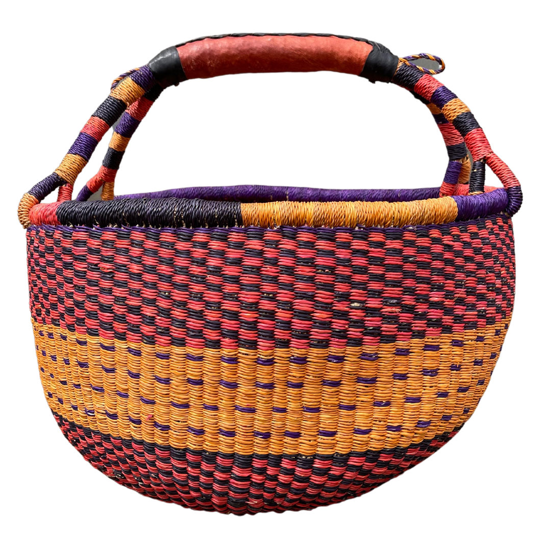 Round Basket - Large 29-Adinkra Designs