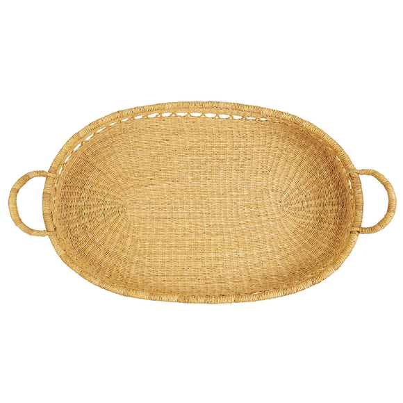 Baby Changing Basket - Vegan Open Weave-Adinkra Designs