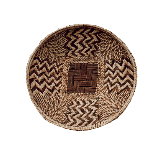 Wall Baskets - Binga Basket Double Weave 40cm 14-Adinkra Designs