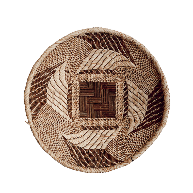 Wall Baskets - Binga Basket Double Weave 40cm 16-Adinkra Designs