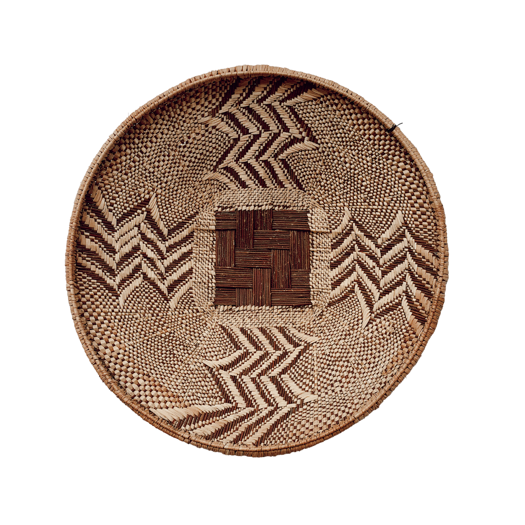 Wall Baskets - Binga Basket Double Weave 40cm 4-Adinkra Designs