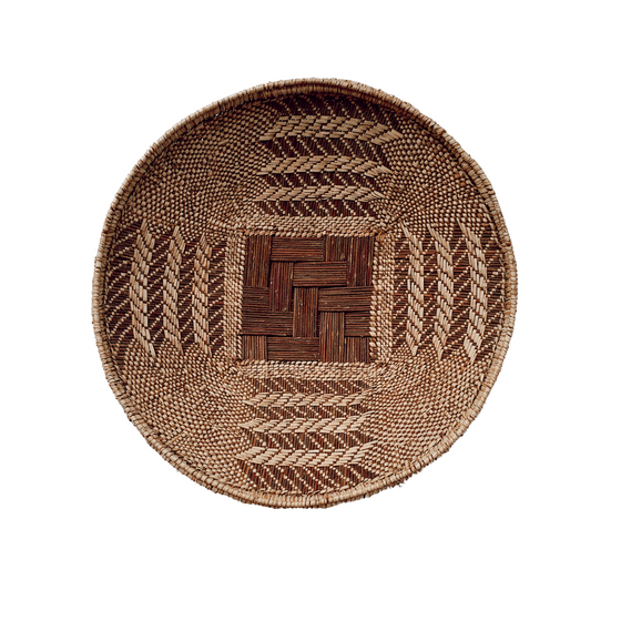 Wall Baskets - Binga Basket Double Weave 35cm 6-Adinkra Designs