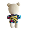 Ankara Soft Toy - Teddy with Bow-Adinkra Designs