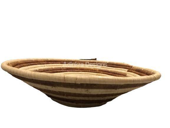 Afribeads Wall Baskets – Raffia Bowl 40cm - 15-Adinkra Designs