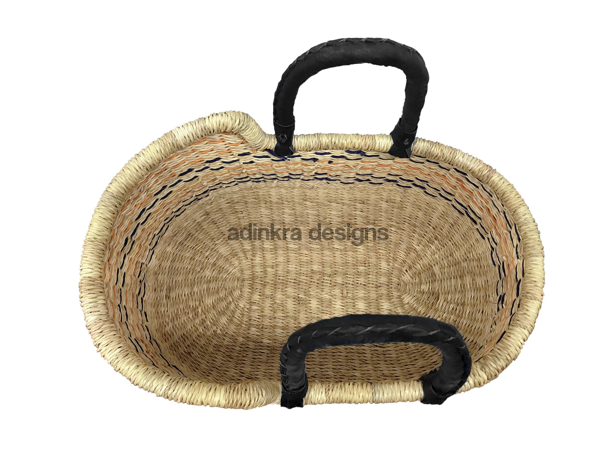 Dolls Bed Basket - 2-Adinkra Designs