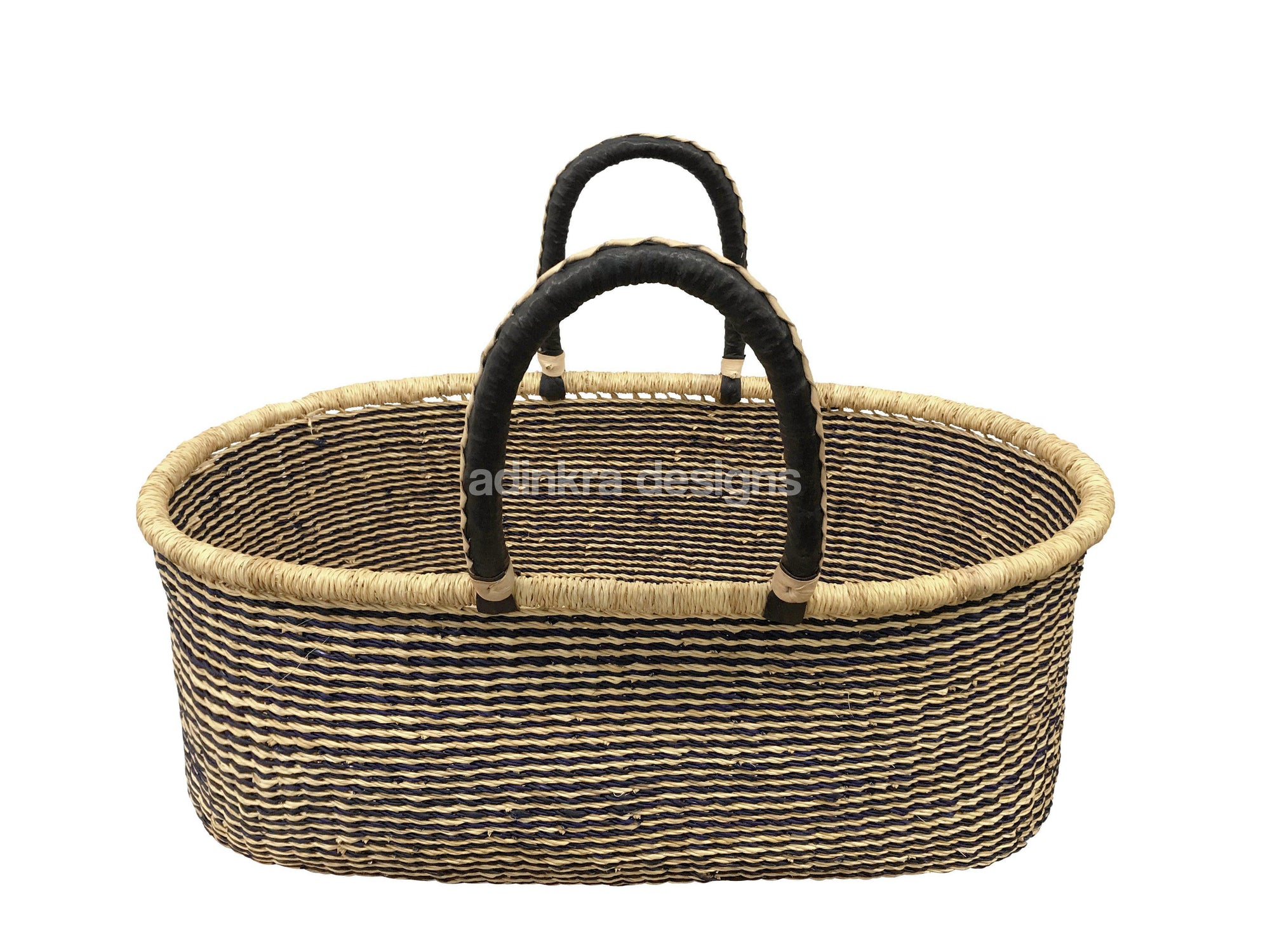 Baby Moses Flat Basket - 2-Adinkra Designs