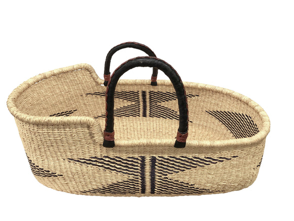 Baby Moses Basket - 3-Adinkra Designs