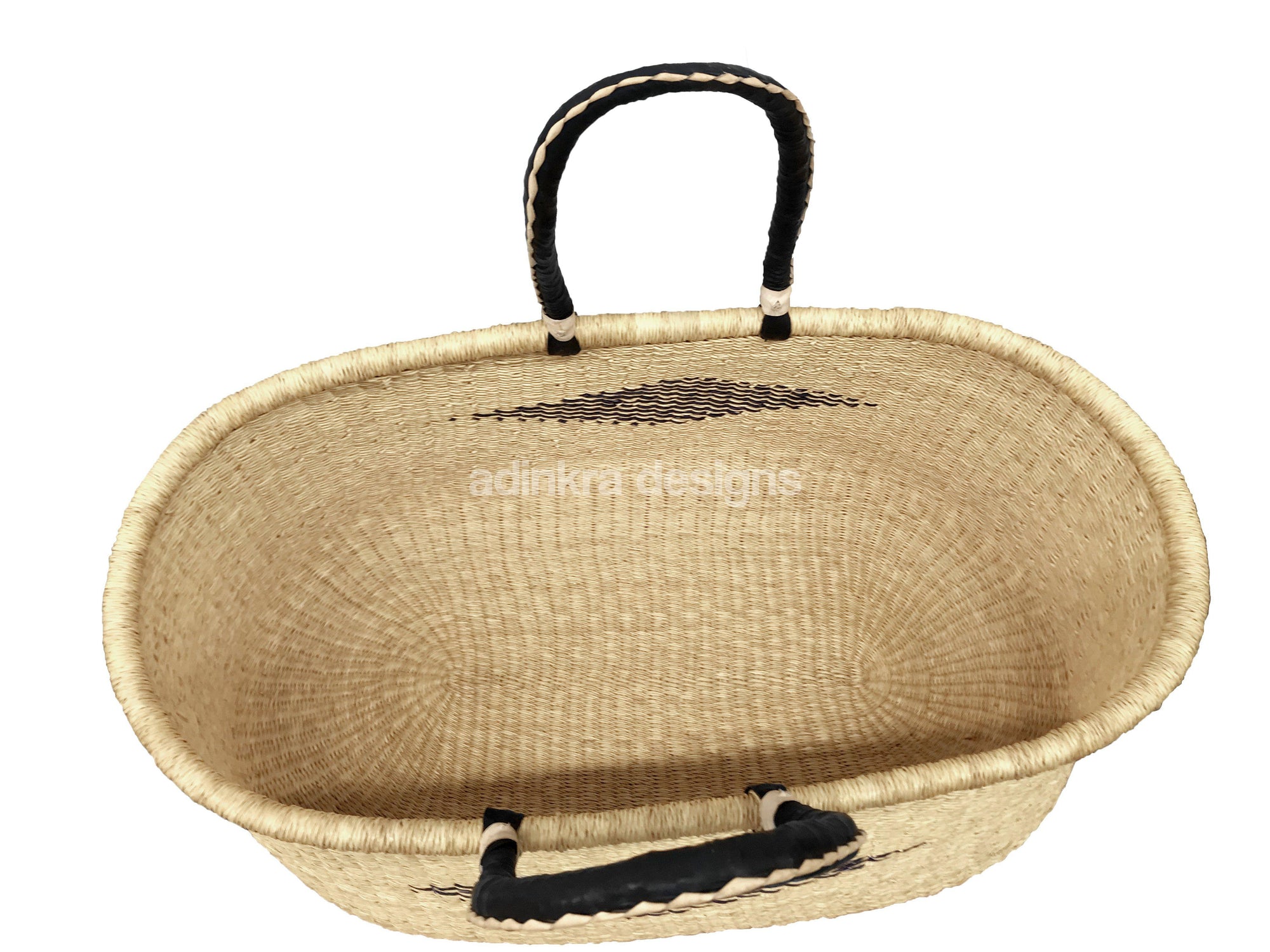 Baby Moses Flat Basket - 3-Adinkra Designs
