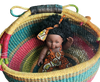 Round Basket - Large 117-Adinkra Designs
