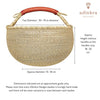 Round Basket - Natural - Medium-Adinkra Designs