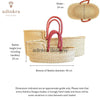 Dolls Bed Basket - Tan Handles-Adinkra Designs