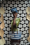 Slate Baoulé Tote Bag-Adinkra Designs