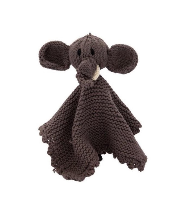 Kenana Knitters – Baby Comforter Grey Elephant-Adinkra Designs