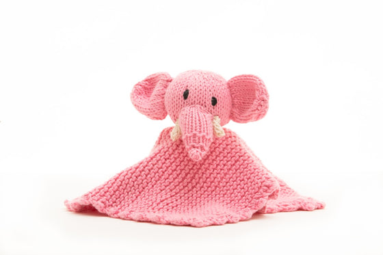 Kenana Knitters – Baby Comforter Pink Elephant-Adinkra Designs