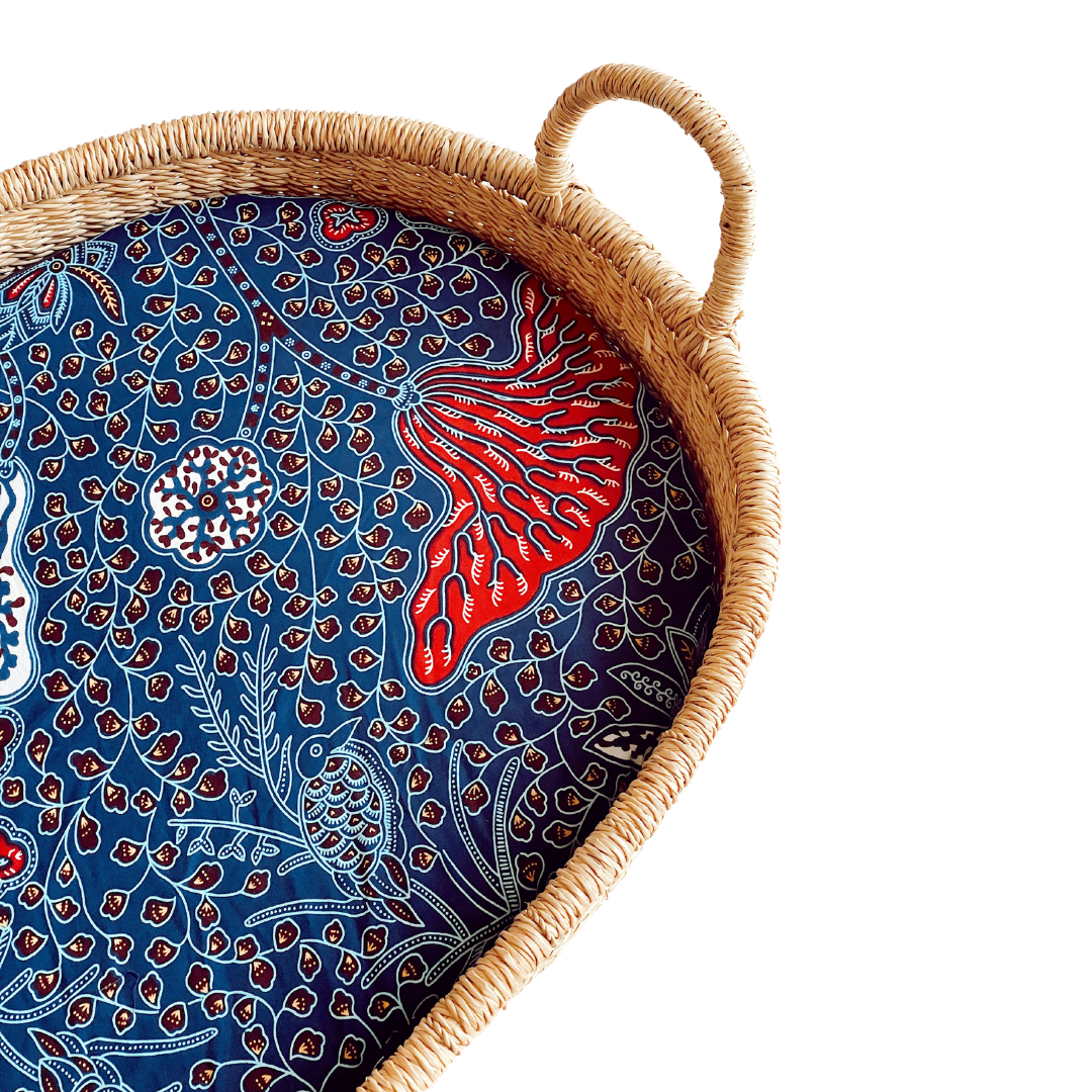 Fitted Bassinet Sheets - Ocean-Adinkra Designs