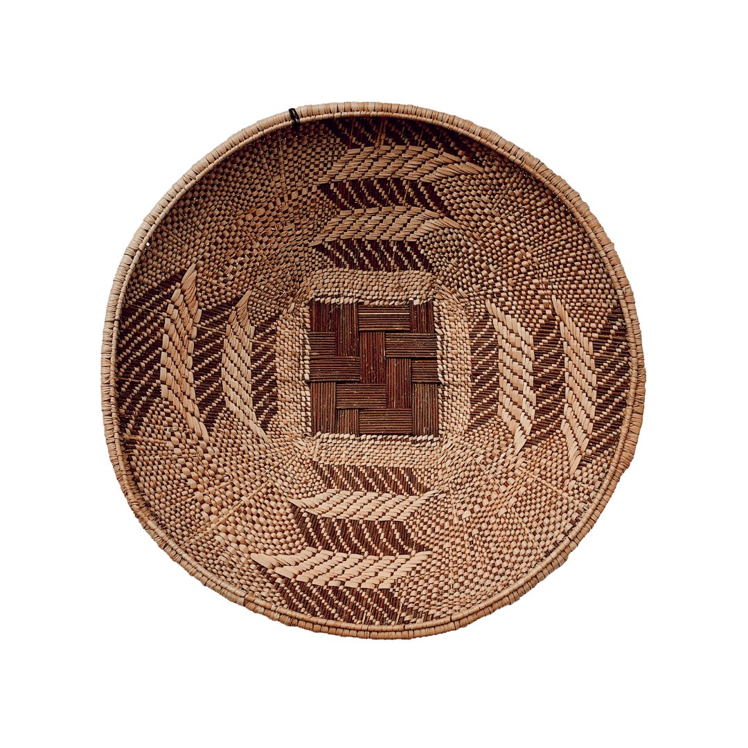 Wall Baskets - Binga Basket Double Weave 40cm 2-Adinkra Designs