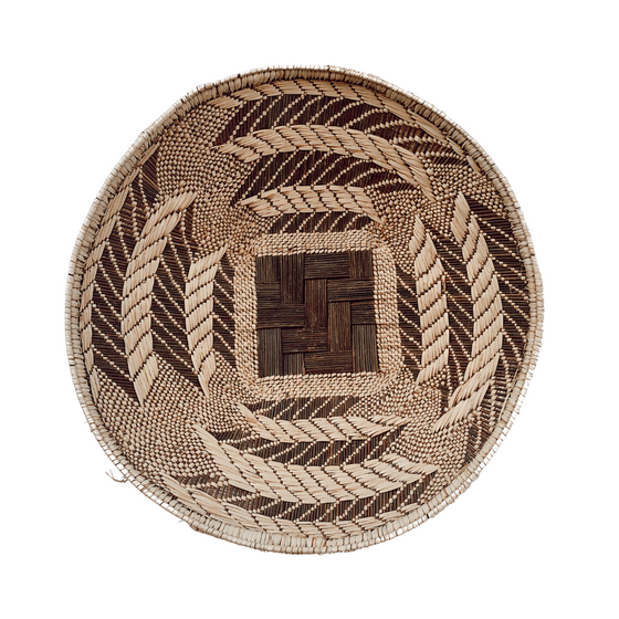 Wall Baskets - Binga Basket Double Weave 45cm 11-Adinkra Designs