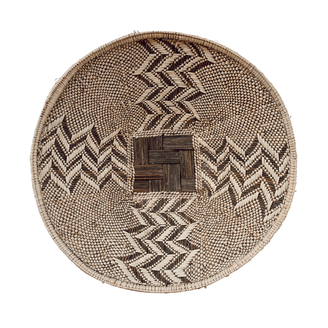 Wall Baskets - Binga Basket Double Weave 45cm 5-Adinkra Designs