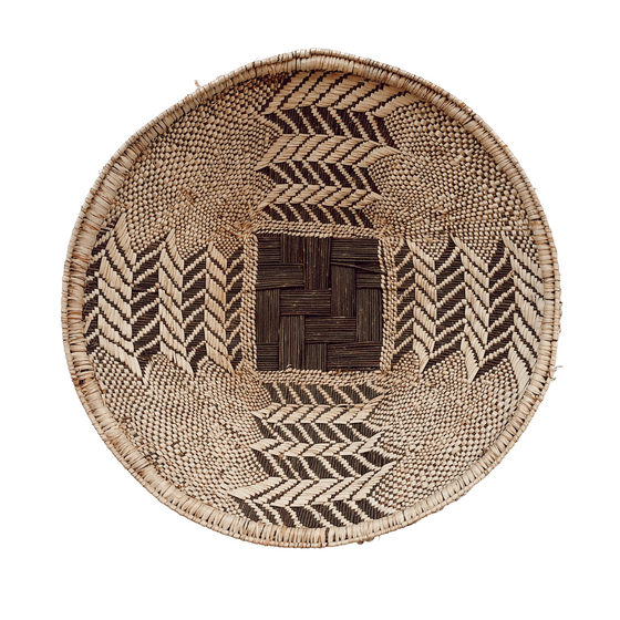 Wall Baskets - Binga Basket Double Weave 45cm 7-Adinkra Designs