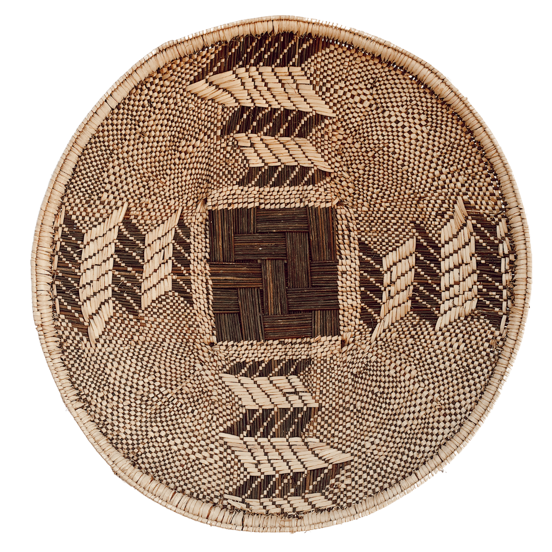 Wall Baskets - Binga Basket Double Weave 55cm 8-Adinkra Designs