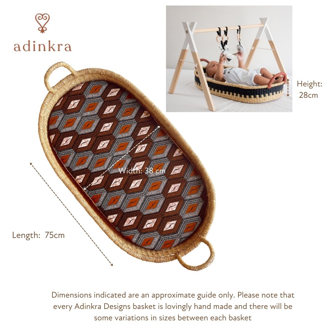 Fitted Bassinet Sheets - Ocean-Adinkra Designs