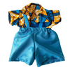 Dolls Outfit – Overalls Set Light Blue-Adinkra Designs