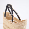 Market Basket - Natural Open Weave (Black/Cream Handles)-Adinkra Designs