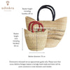 Mini Market Basket - Natural Open Weave-Adinkra Designs