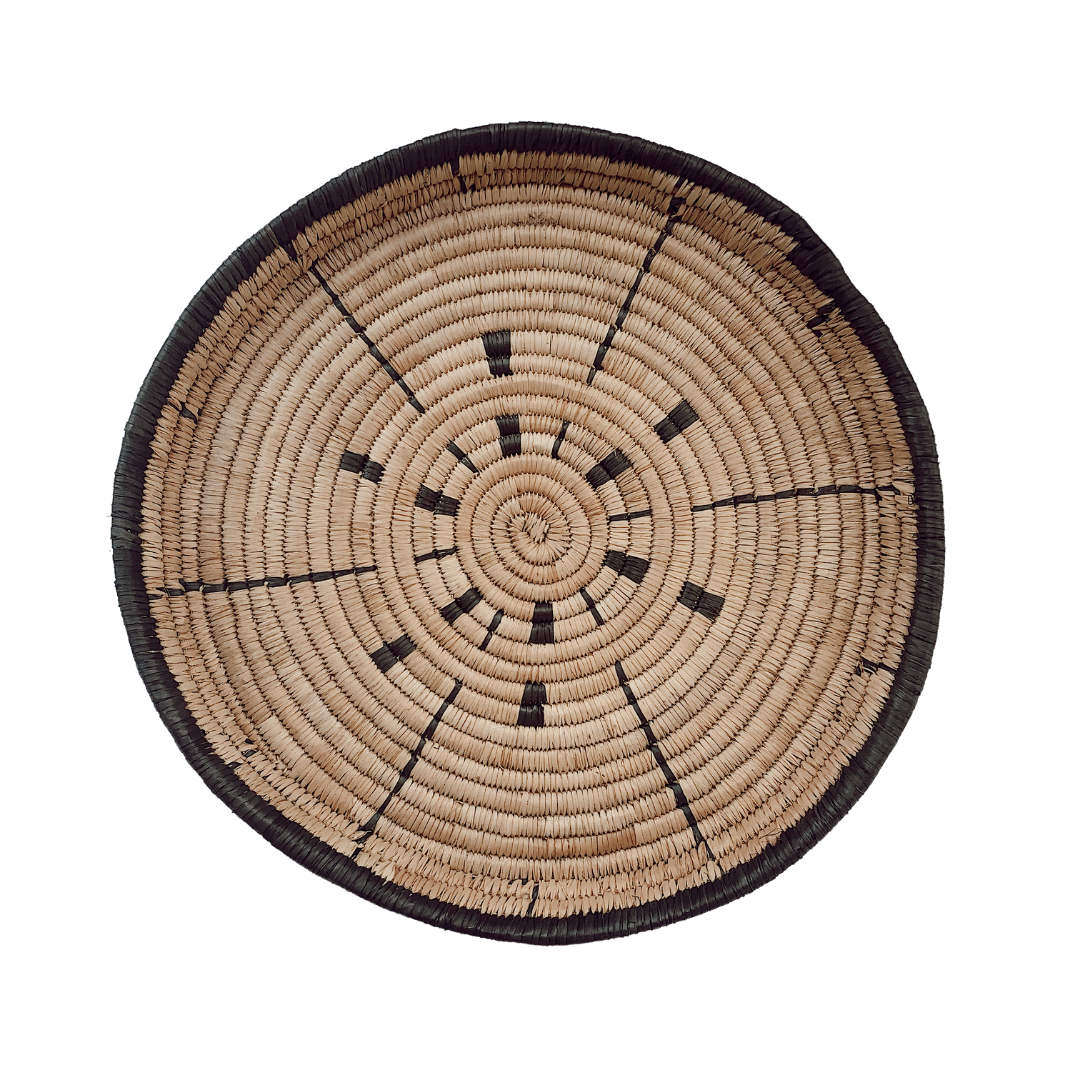 Wall Baskets - Malawi Basket 38cm 2-Adinkra Designs