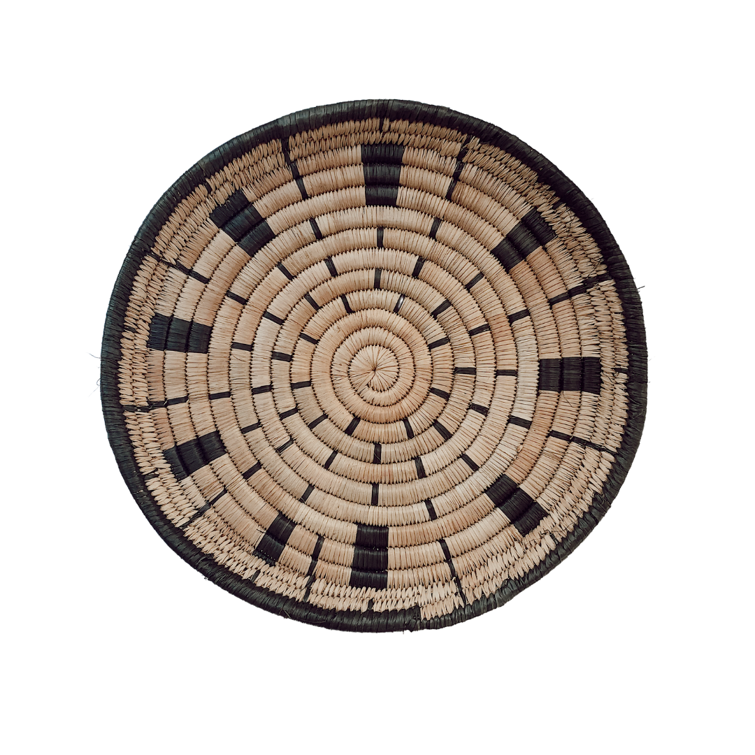 Wall Baskets - Malawi Basket 38cm 5-Adinkra Designs