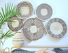 Wall Baskets - Binga Basket Double Weave 45cm 12-Adinkra Designs
